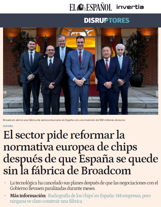 El sector pide reformar la normativa europea de chips [...]