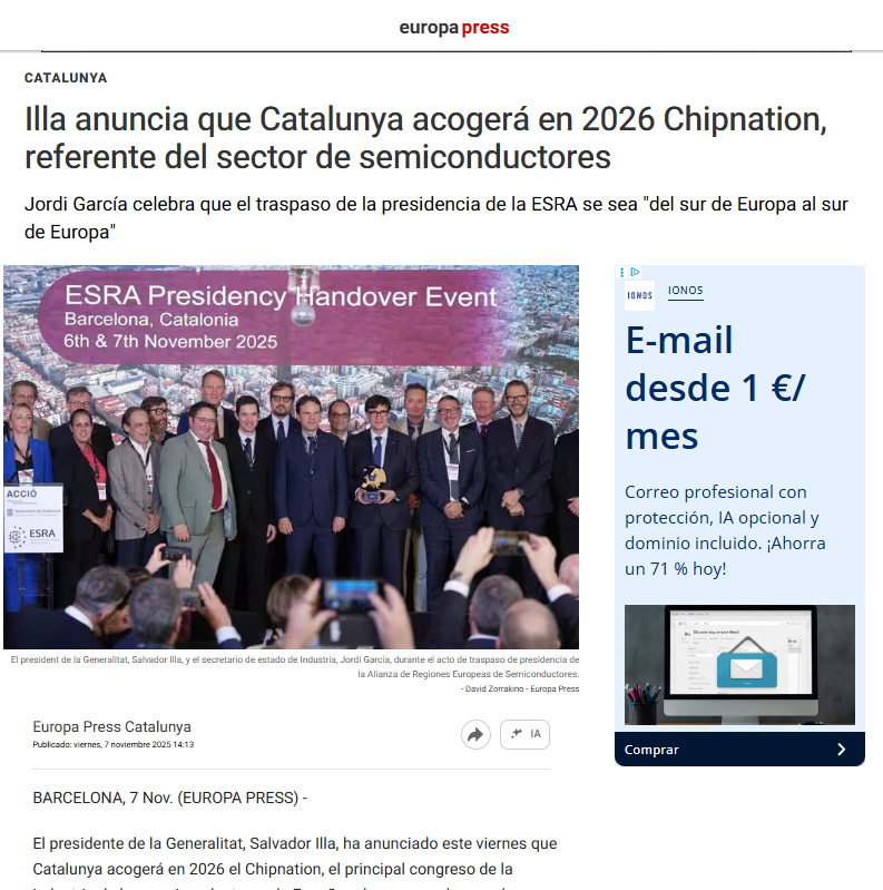 Illa anuncia que Catalunya acogerá en 2026 Chipnation